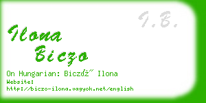 ilona biczo business card